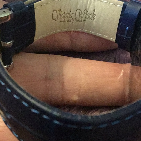 NEW Victoria Wieck Vintage & Navy Genuine Leather Strap Watch Watch - Picture 11 of 12